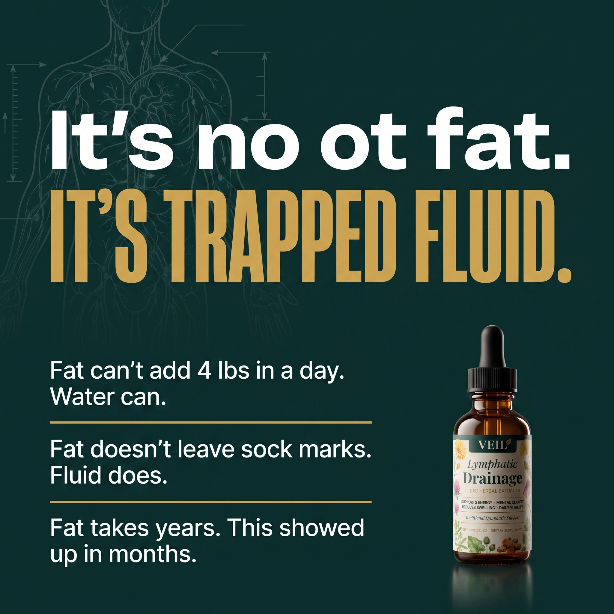 Drain Trapped Fluid & Debloat in as Little as 7 Days With the Plant-Based Lymph Pump