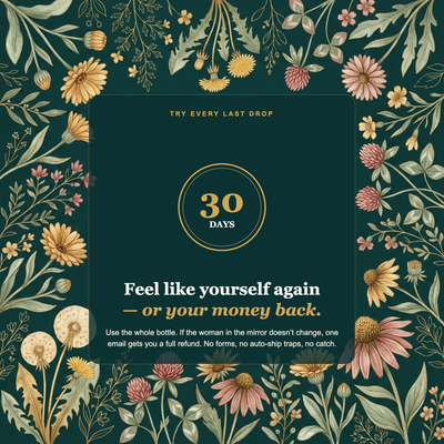 30-day money-back guarantee, botanical